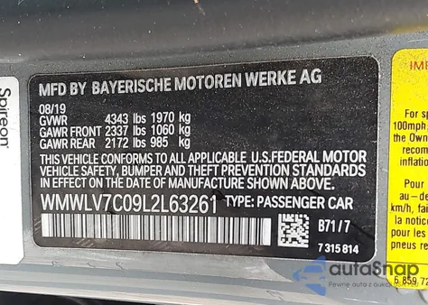 2020 Mini Clubman Cooper S from USA, damaged, VIN WMWLV7C09L2L63261